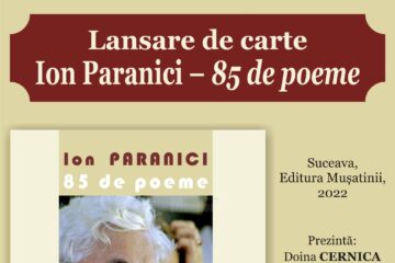 Lansare de carte: Ion Paranici – „85 de poeme”