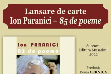Lansare de carte: Ion Paranici – „85 de poeme”