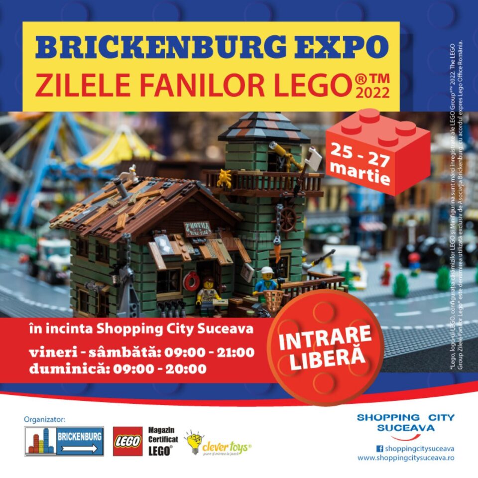 Expoziție și ateliere de construcții lego, la Shopping City Suceava