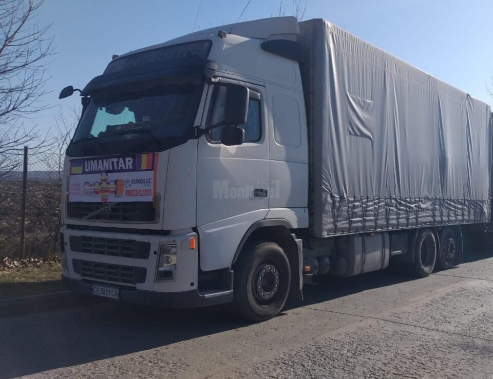 Primul transport cu produse alimentare solicitate de către administrația locală din Cernăuți, trimis de Primăria Suceava