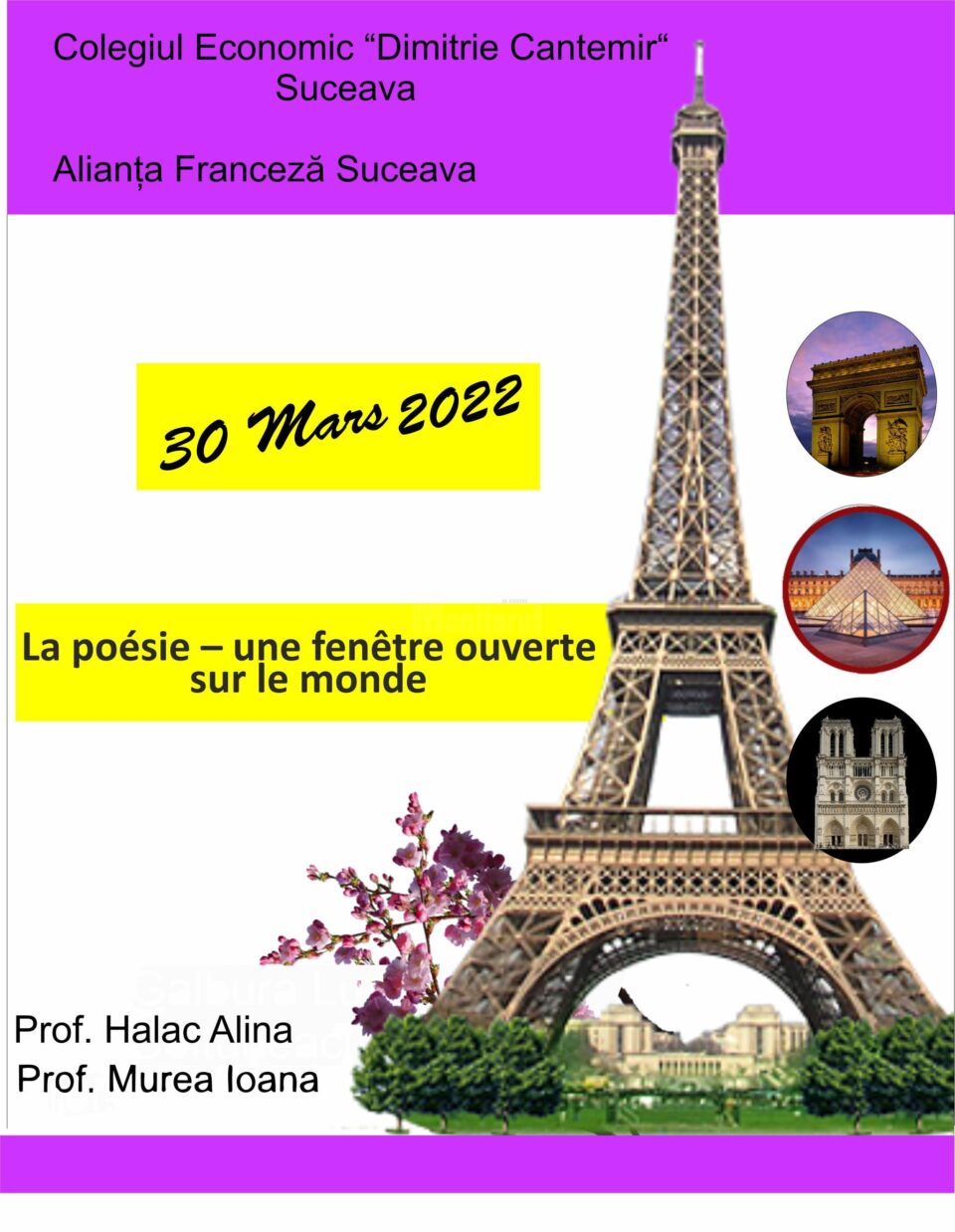 Recital de poezie cu elevi de la Colegiul Economic „Dimitrie Cantemir”, organizat de Alianța Franceză din Suceava Recital de poezie cu elevi de la Colegiul Economic „Dimitrie Cantemir”, organizat de Alianța Franceză din Suceava