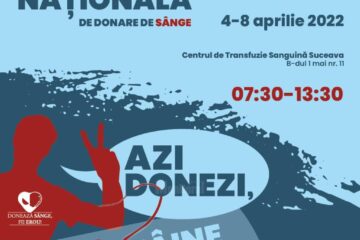 Sucevenii pot să doneze sânge în cadrul Campaniei naționale „Azi donezi, mâine salvezi!”