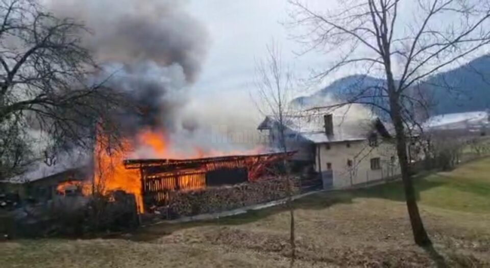 Pagube de 150.000 de lei în urma unui incendiu la Sadova