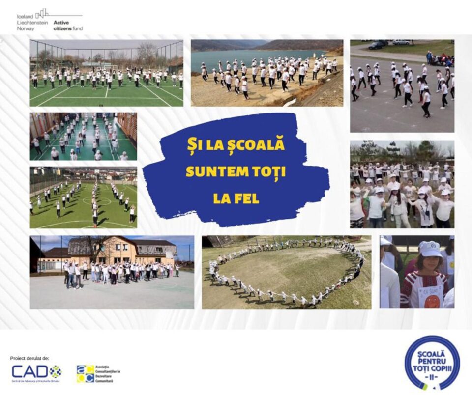 Peste 500 de elevi suceveni au participat la un Flash Mob, în cadrul proiectului „Școala pentru toți copiii!”