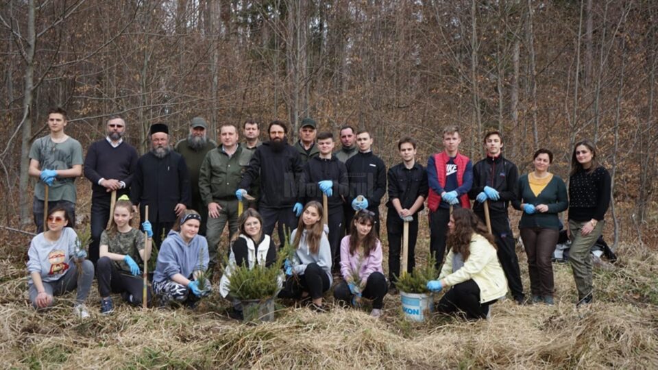 Voluntarii ATOS au participat la o acțiune de împădurire, la Ocolul Silvic Bisericesc Ilișești