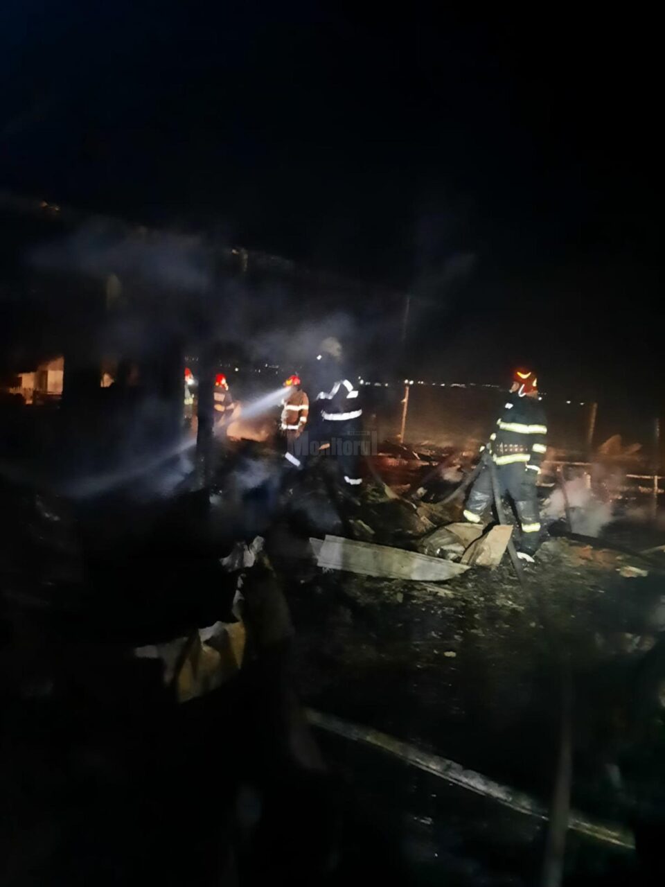 Casa care a luat foc