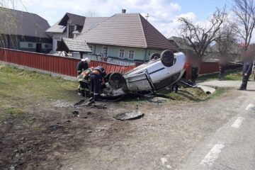 Autoturismul în care erau ucraineanca și cei trei copii