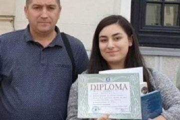 Simina Teodora Buculei împreună cu prof. Vasiliu Anișor