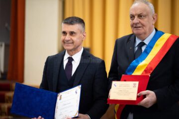 E.S. David Saranga și primarul Ioan Ghiață