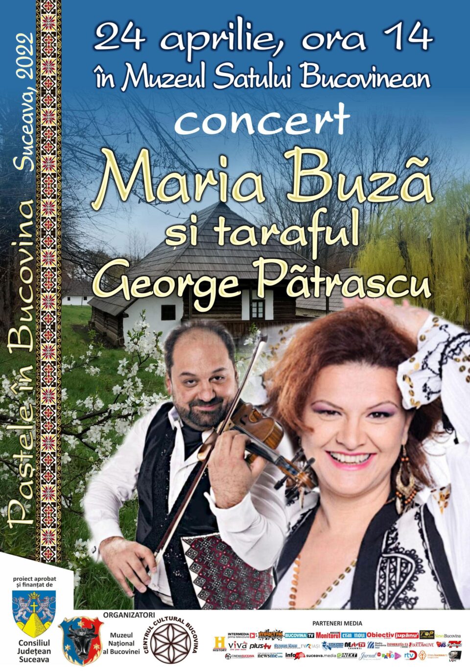 Spectacol de excepție susținut de Maria Buză și Taraful George Pătrașcu, duminică, la Muzeul Satului Bucovinean