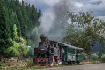 Mocănița Huțulca pe traseul Moldovița - Argel, din inima Bucovinei