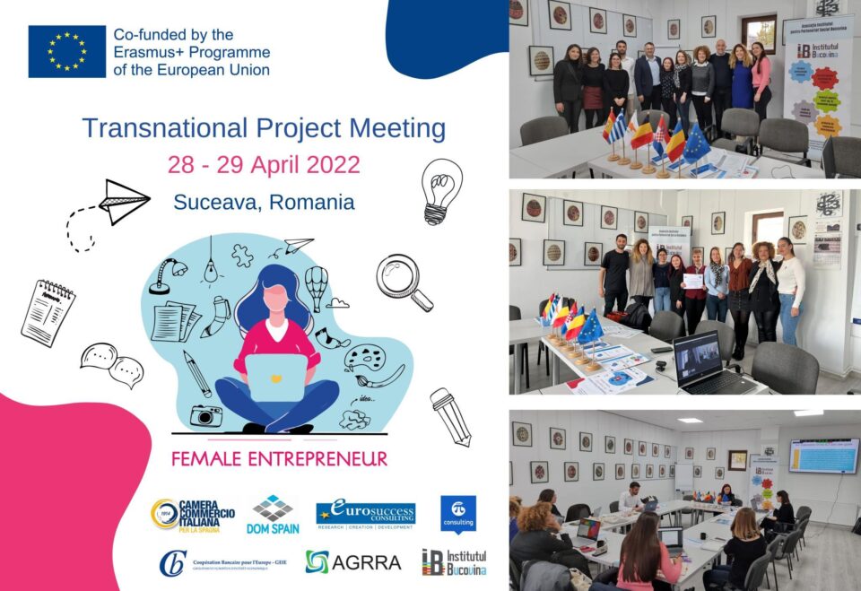 Delegație europeană în vizită de lucru la Asociația Institutul Bucovina, în cadrul unui proiect european din sectorul antreprenoriatului feminin Delegație europeană în vizită de lucru la Asociația Institutul Bucovina, în cadrul unui proiect european din sectorul antreprenoriatului feminin