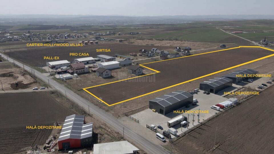Teren de 4 hectare, ideal pentru vile, blocuri, hale sau sedii de firmă, de vânzare, la ieșire din Suceava