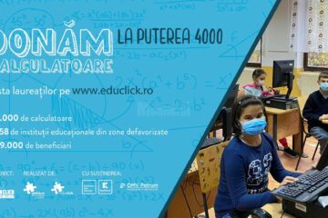 Patru instituții educaționale din județ vor primi calculatoare prin proiectul „Dăm Click pe România”