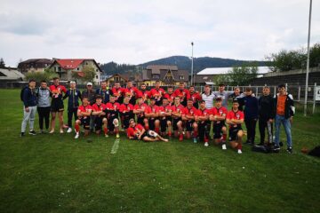 Rugbiștii U 19 de la CSȘ Gura Humorului, după victoria cu LPS Constanța