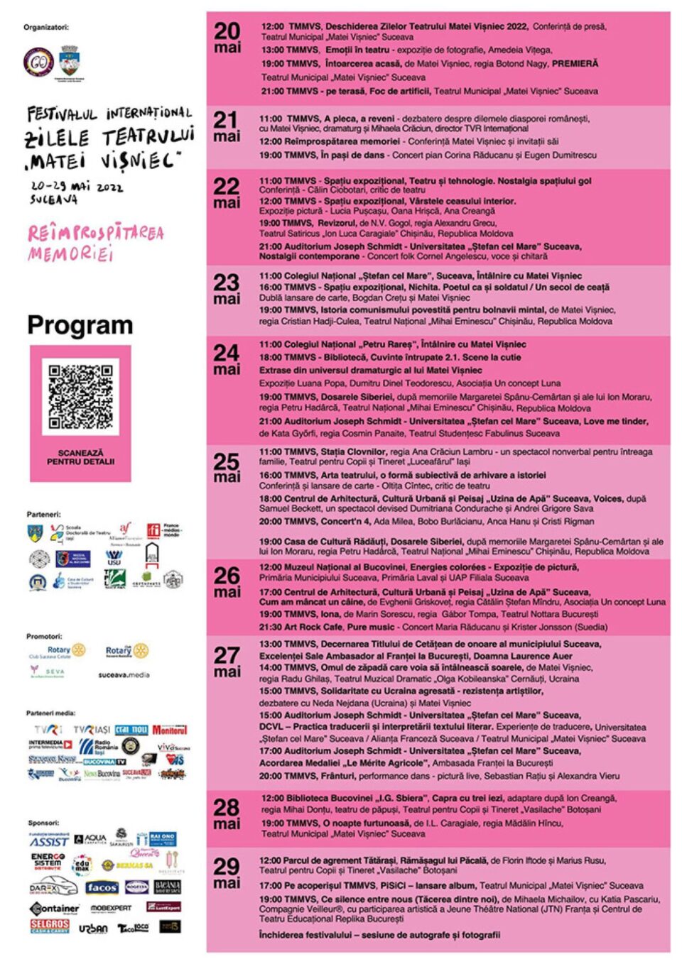 Au mai rămas 10 zile până la începerea celui mai important eveniment cultural al Sucevei - Festivalul Internațional „Zilele Teatrului Matei Vișniec”