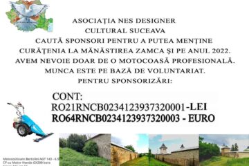 Asociația Nes Designer Cultural Suceava caută sponsori pentru a putea menține curățenia la Mănăstirea Zamca și în acest an