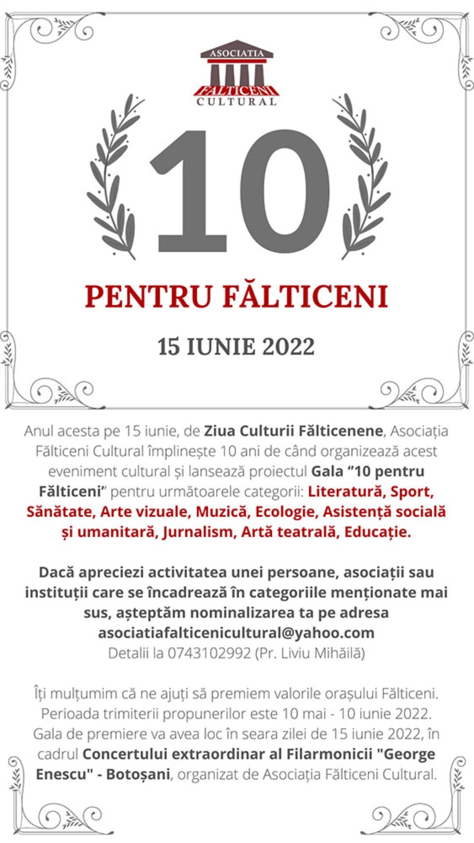 Gala „10 pentru Fălticeni”