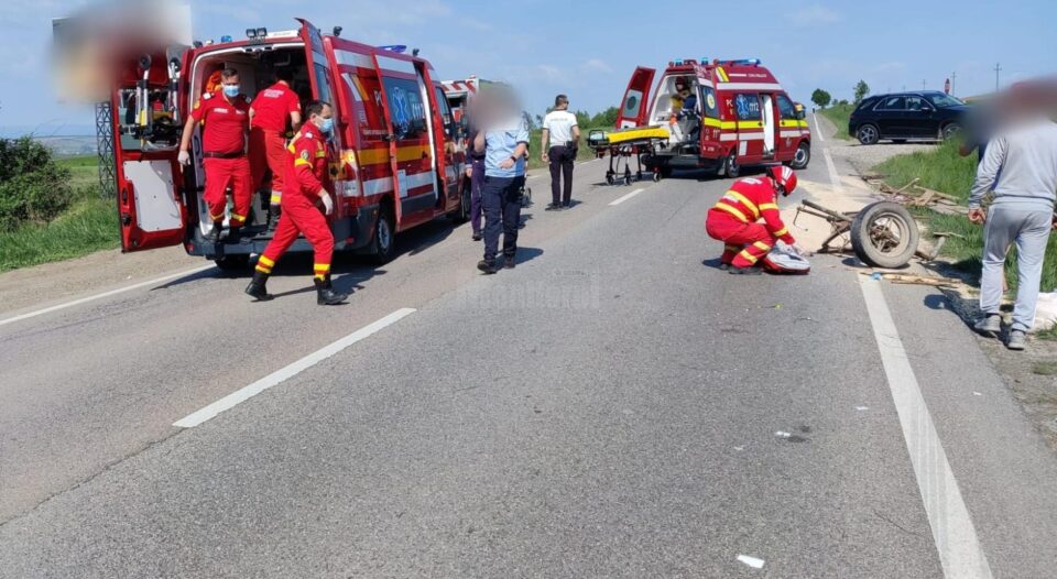caruta lovita de autocar a fost practic facuta bucati