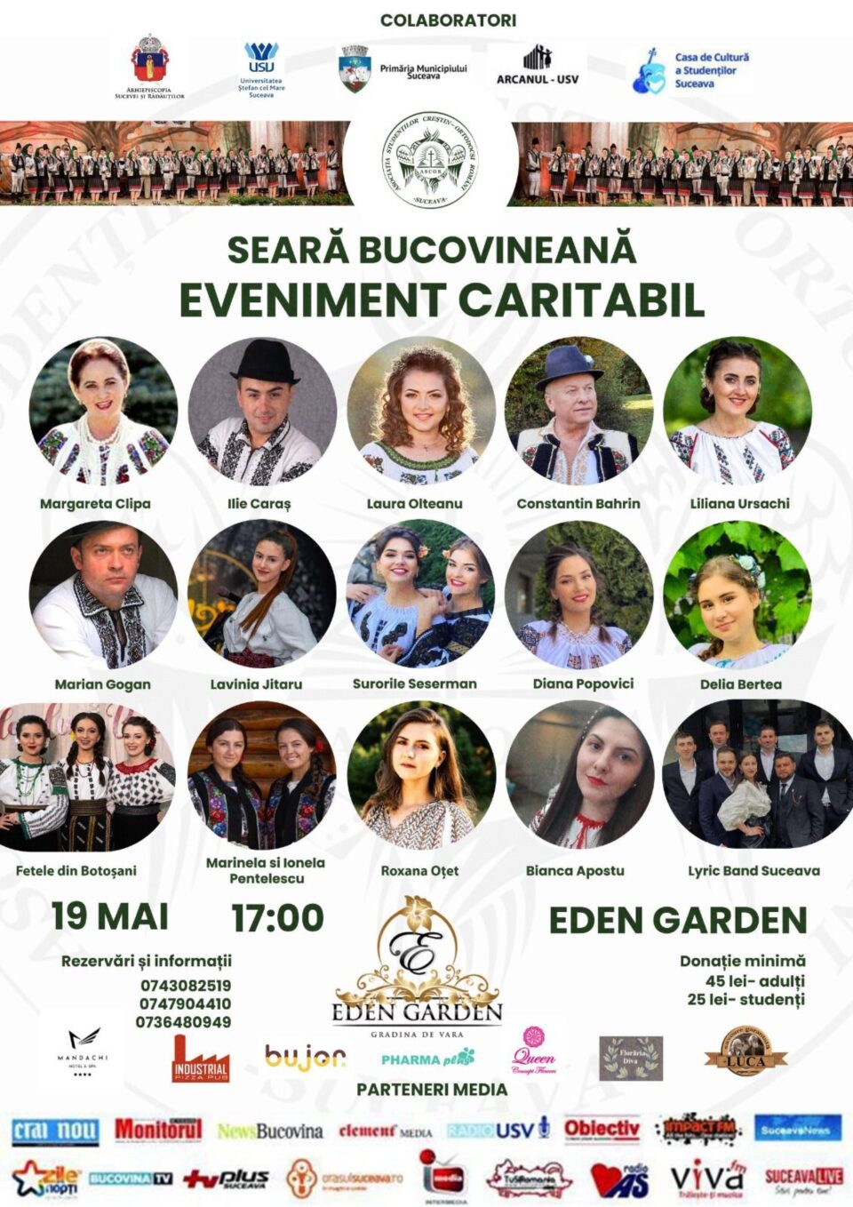 Seara bucovineană, spectacol caritabil