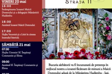 Icoana făcătoare de minuni a Maicii Domnului „Axionița” de la Mănăstirea Hadâmbu va fi adusă la Parohia „Sf. Împărați Constantin și Elena” Straja