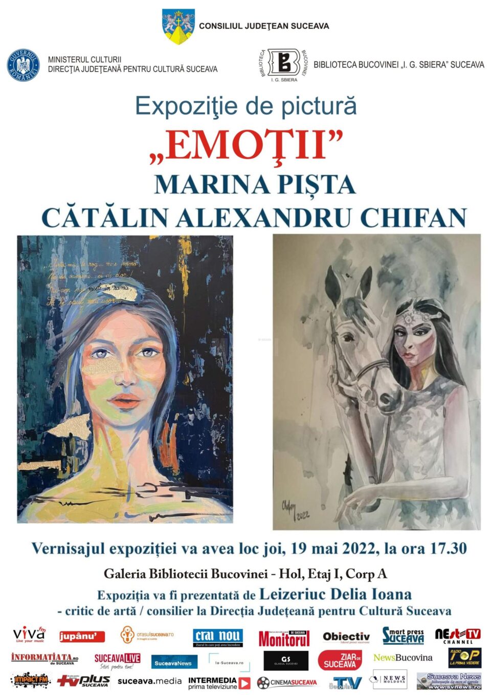 „Emoții”, expoziție de pictură la Biblioteca Bucovinei