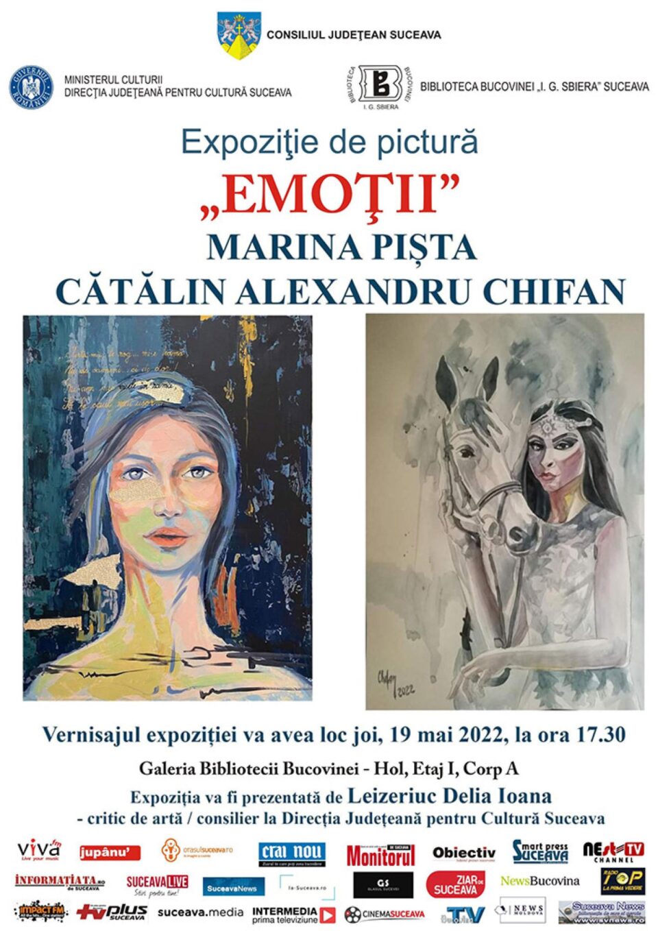 „Emoții”, expoziție de pictură la Biblioteca Bucovinei
