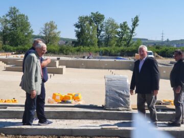 Ion Lungu în inspecție la lucrările de la ștrand