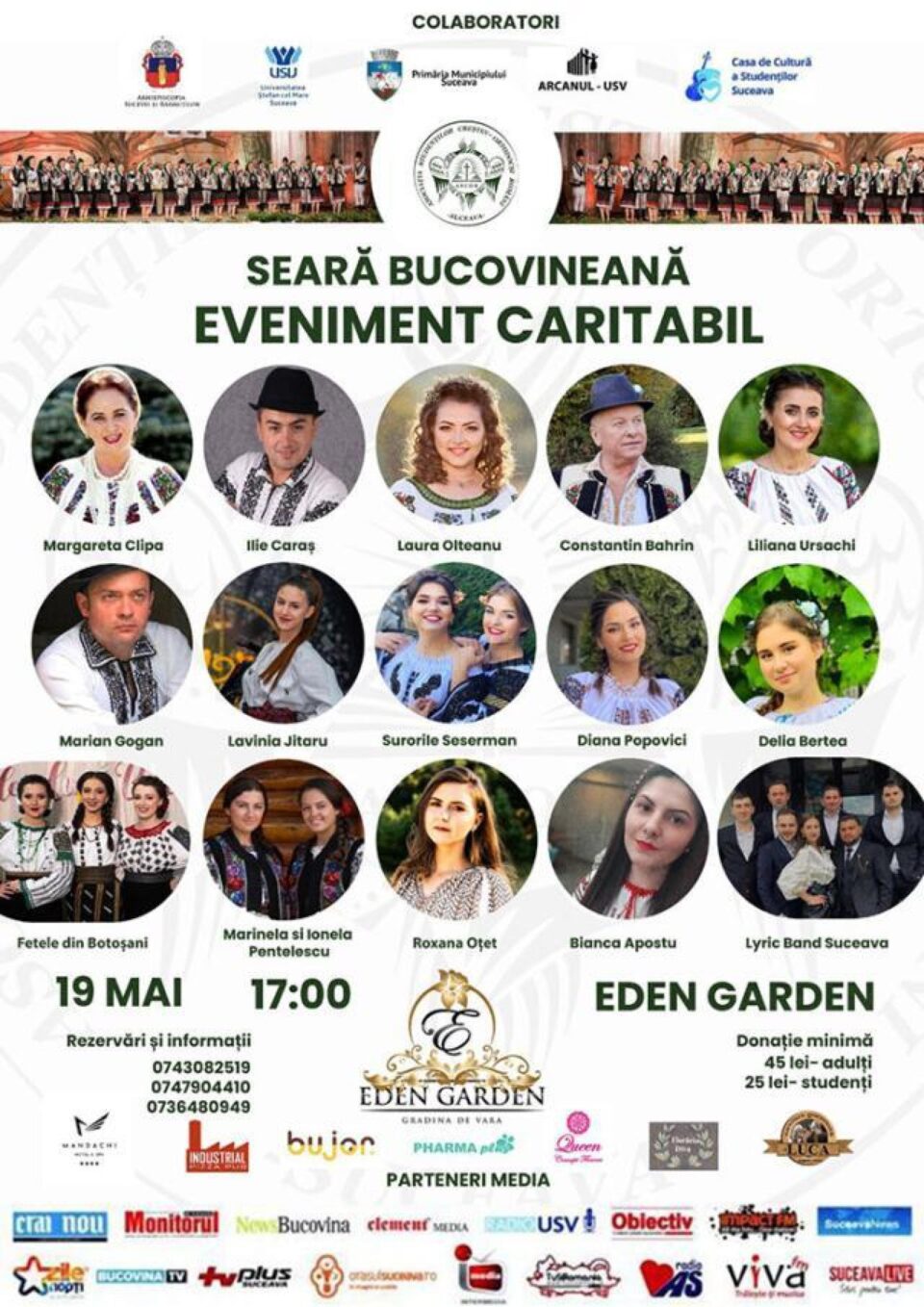 Zeci de artiști vor participa joi la un spectacol caritabil, organizat de ASCOR Suceava Zeci de artiști vor participa joi la un spectacol caritabil, organizat de ASCOR Suceava