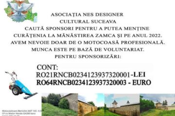 Asociația Nes Designer Cultural Suceava caută sponsori pentru a putea menține curățenia la Mănăstirea Zamca și în acest an