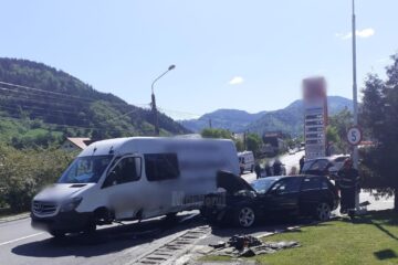 Accidentul s=a produs la intrarea în Câmpulung Moldovenesc dinspre Suceava