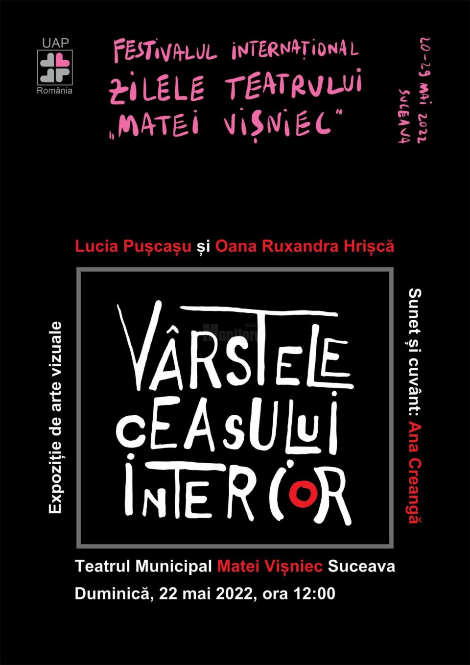Expoziția de pictură și design „Vârstele ceasului interior”, la Teatrul „Matei Vișniec”