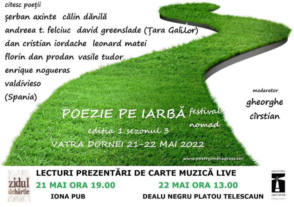 Festivalul „Poezie pe iarbă”, ediția a IX-a, la Vatra Dornei