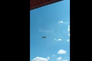 Un avion militar a survolat Suceava în cadrul unei campanii de promovare a carierei militare