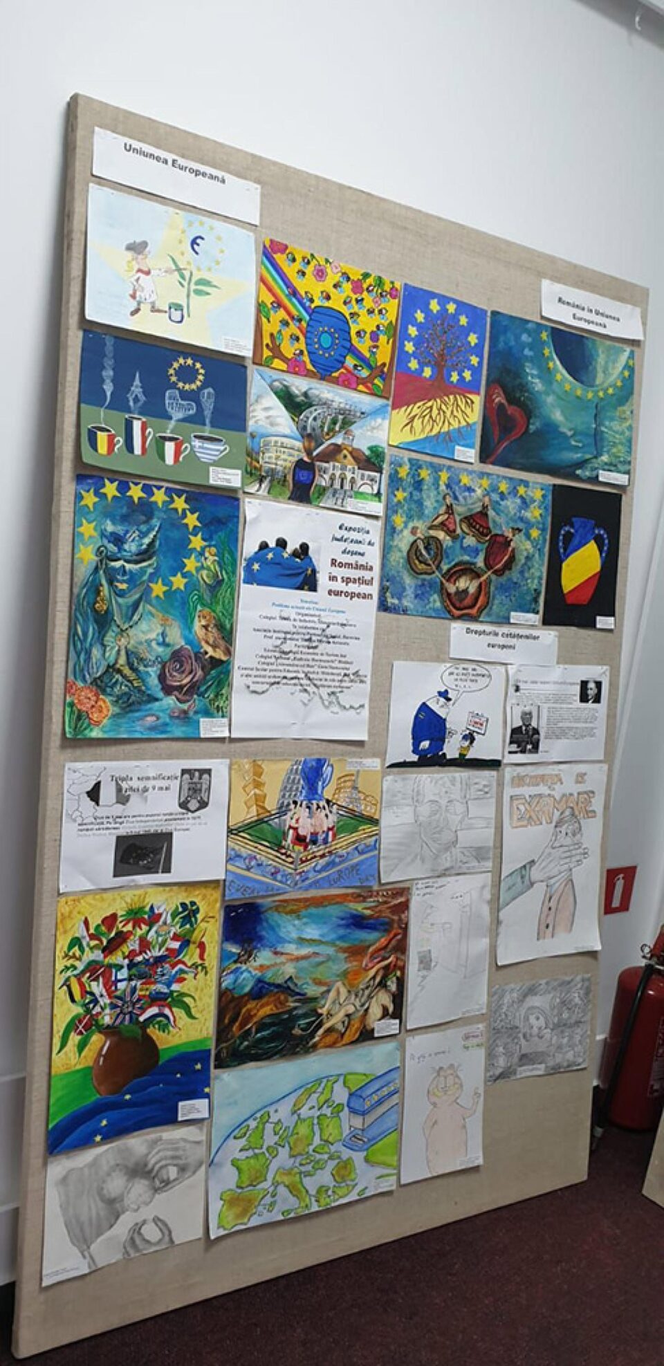 Expoziție de desene despre imaginea României în spațiul european