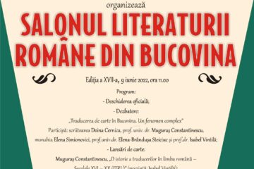 Salonul Literaturii Române din Bucovina, ediția a XVII-a, joi, la Biblioteca Bucovinei