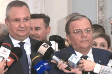 Premierul Romaniei Nicolae Ciuca si presedintele CJ Suceava Gheorghe Flutur
