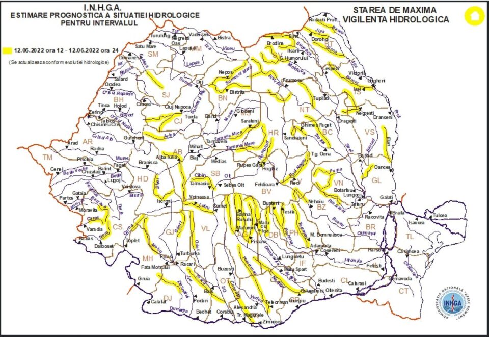 Avertizare de inundații în bazinele hidrografice ale râurilor Suceava, Bistrița și Moldova Avertizare de inundații în bazinele hidrografice ale râurilor Suceava, Bistrița și Moldova