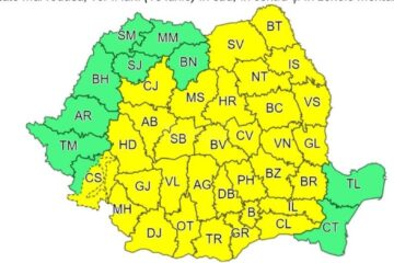 Avertizare meteo de ploi torențiale valabilă astăzi până la ora 22:00 în tot județul Suceava