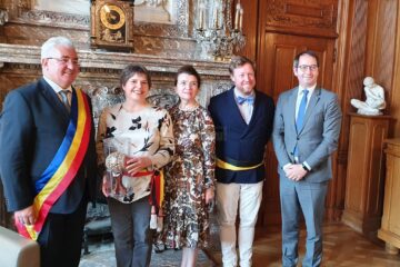 Primarul Sucevei, Ion Lungu, cu reprezentanți ai diplomației României în Regatul Belgiei, dar și cu conducerea administrației din Schaerbeek, localitate care face parte din Regiunea Capitalei