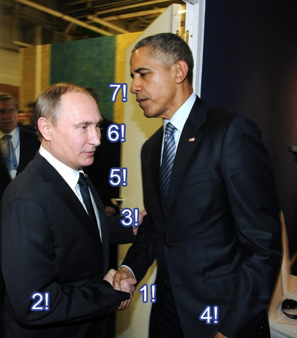 Limbajul nonverbal la Vladimir Putin și Barak Obama. Foto: Reuters