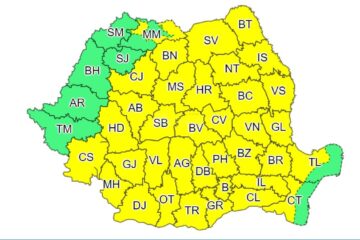 Cod galben de furtuni cu averse torențiale, vânt și descărcări electrice, până sâmbătă dimineață