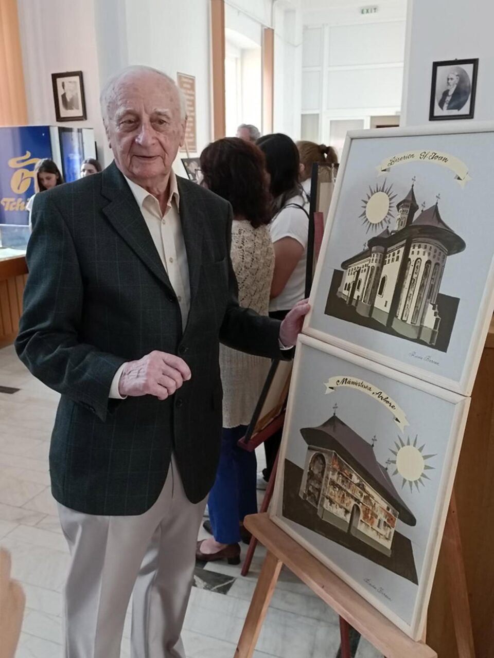 Artistul Radu Bercea în fața creației sale