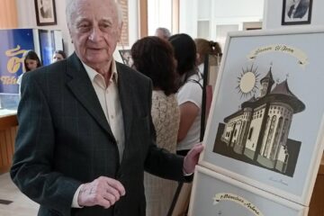 Artistul Radu Bercea în fața creației sale