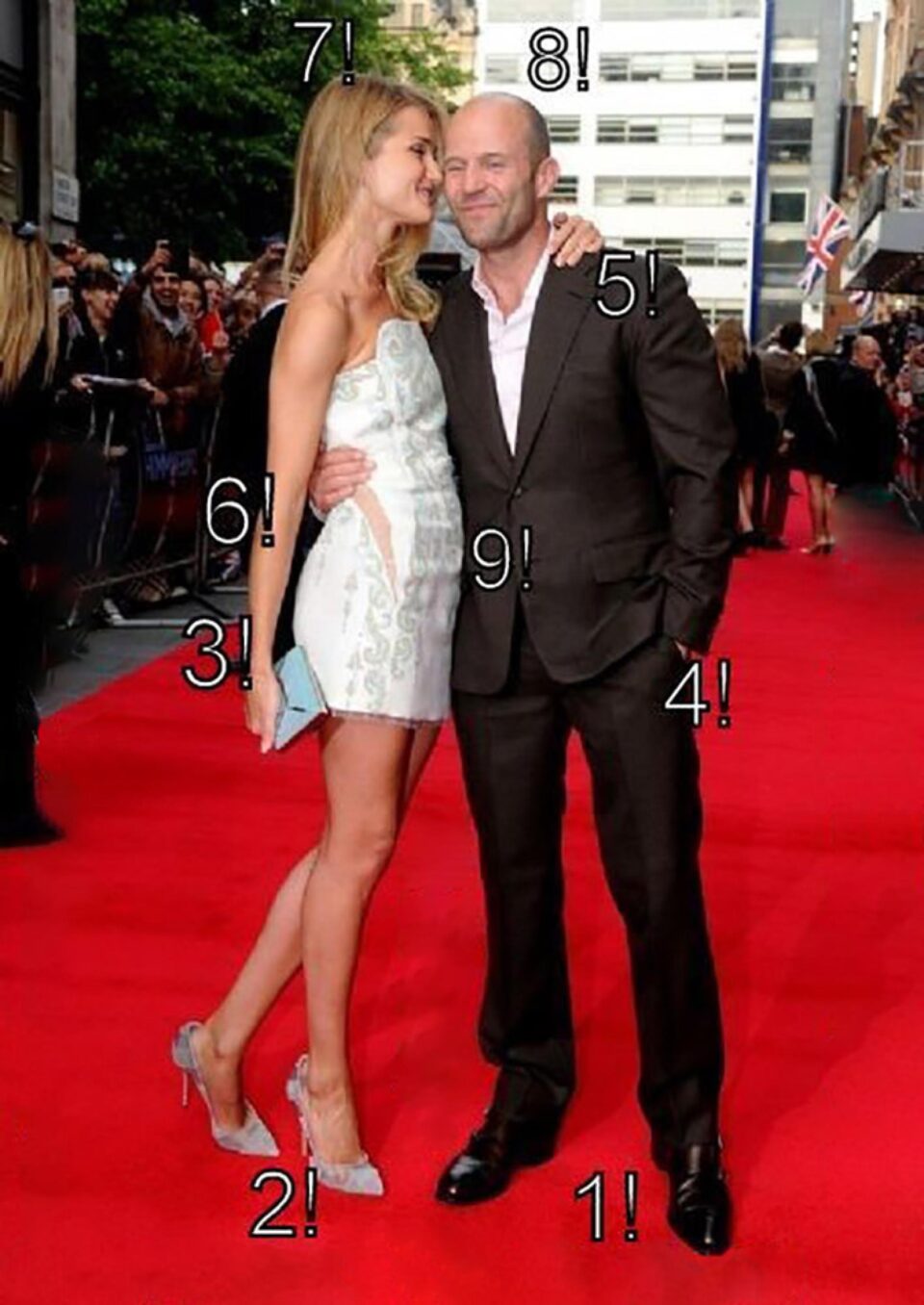 Limbajul nonverbal la Jason Statham și Rosie Huntington Whiteley