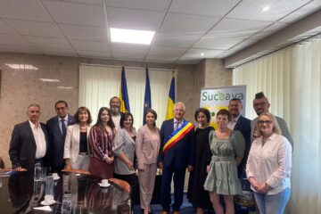 Delegații din orașele înfrățite Chișinău, Soroca, Karavas și Sosnowiec, primite la Zilele Sucevei