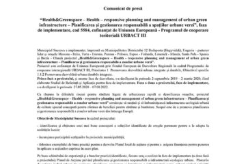 Health&Greenspace – Health – responsive planning and management of urban green infrastructure – Planificarea și gestionarea responsabilă a spațiilor urbane verzi