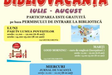 „Bibliovacanța”, program gratuit pentru elevi, la Biblioteca Bucovinei „I.G. Sbiera” Suceava