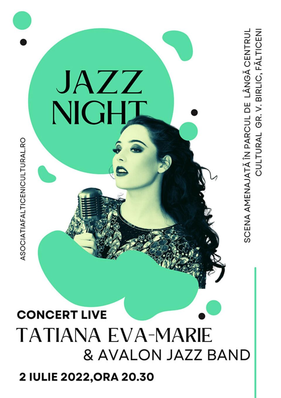 Jazz Night la Fălticeni cu Tatiana Eva-Marie și Avalon Jazz Band