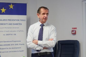 Managerul proiectului, prof. univ. dr. Mihai Covașă, decanul FMSB Prezentarea finală a realizărilor proiectului transfrontalier
